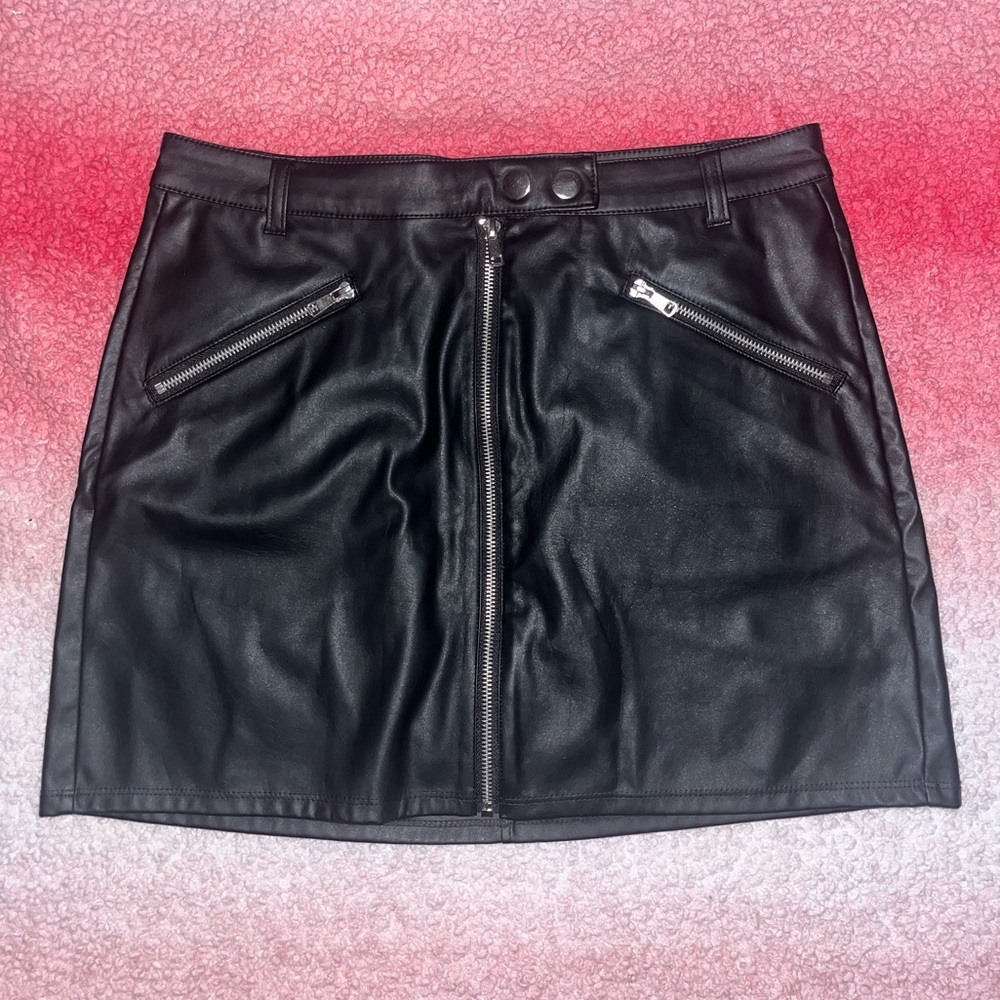 COPY - EUC Wild fable faux leather zippered mini skirt